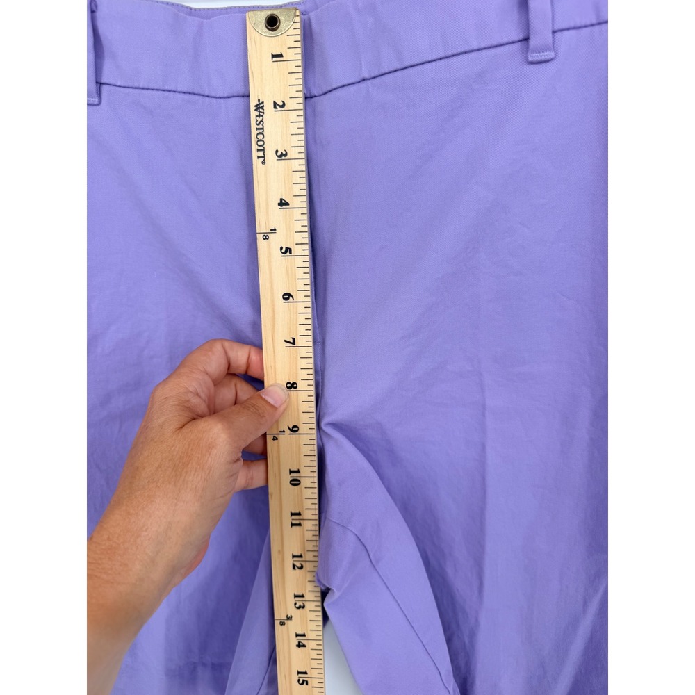 Ann Taylor‎ Chino Shorts 14 Purple Mid Rise Pastel Preppy Coastal Grandmother - Picture 5 of 8